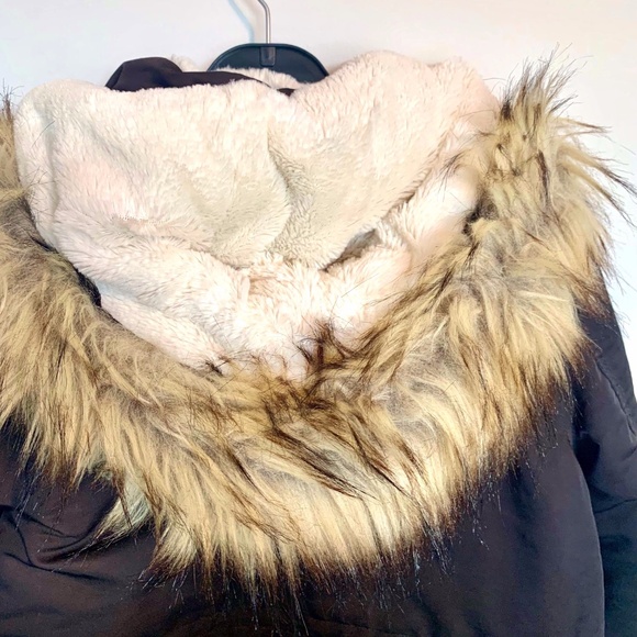 H&M L.O.G.G. Kids Winter Jacket with Faux Fur Trim Hood SIZE 10-11A - Picture 8 of 12